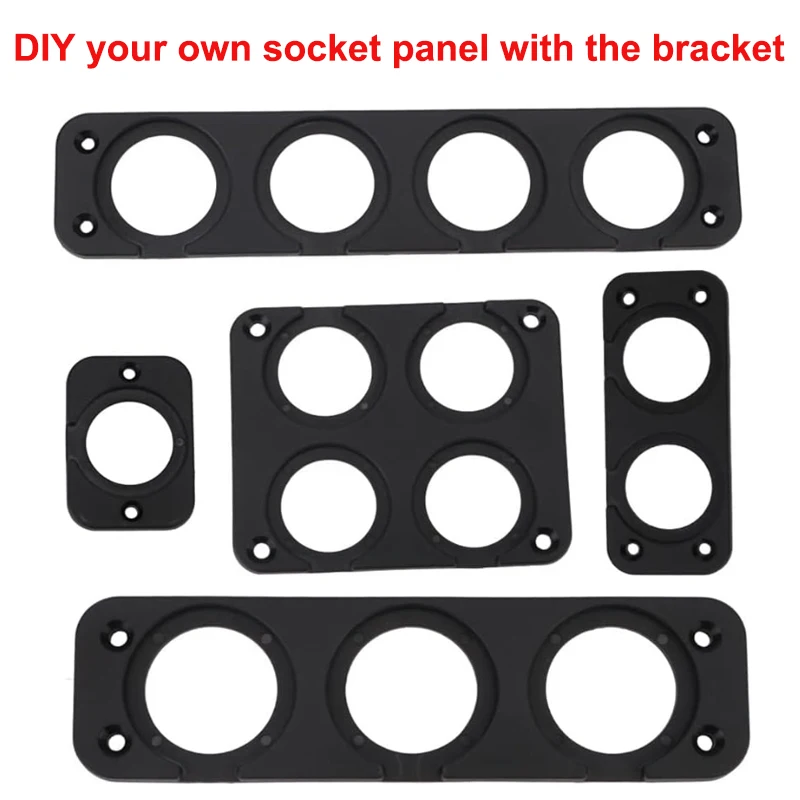 1 2 3 4 Hole USB Outlet Socket Panel ABS Car USB Charger Panel Cigarette Lighter Panel for Car Marine Motorcycle ATV RV