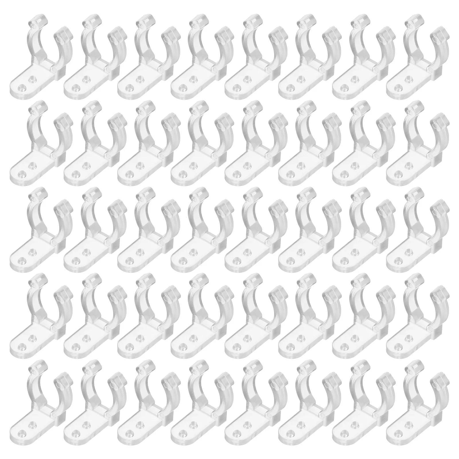 

100 pcs Led Rope Light Clips Mounting Kit With 200 Screws Transparent Pc Plastic Metal Fasteners For Wedding Party Outdoor
