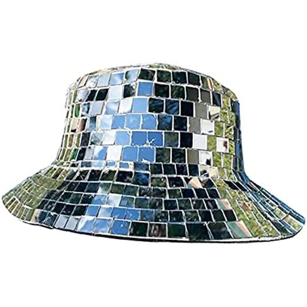 Disco Ball Bucket Hat Sequin Cow Boy Bucket Hat Mirror Sequin Fedora Hat Fisherman Hat Bling Dance Ball Cap