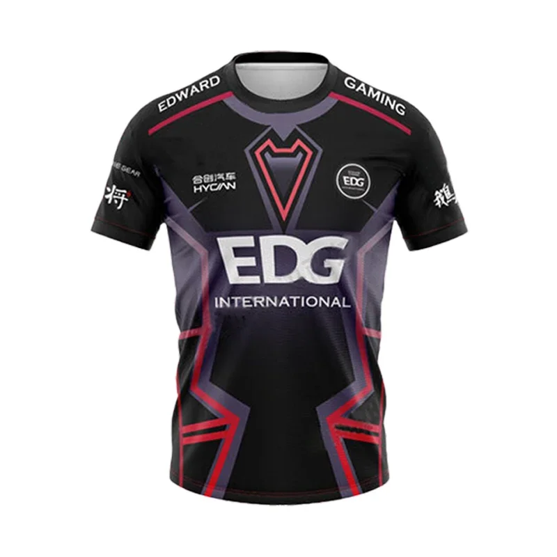 Esports VALORANT Games EDG Team Uniform Men T-shirt LPL LOL E-sports Player Jersey T Shirt Game Contest Breathable Quick Dry Tee