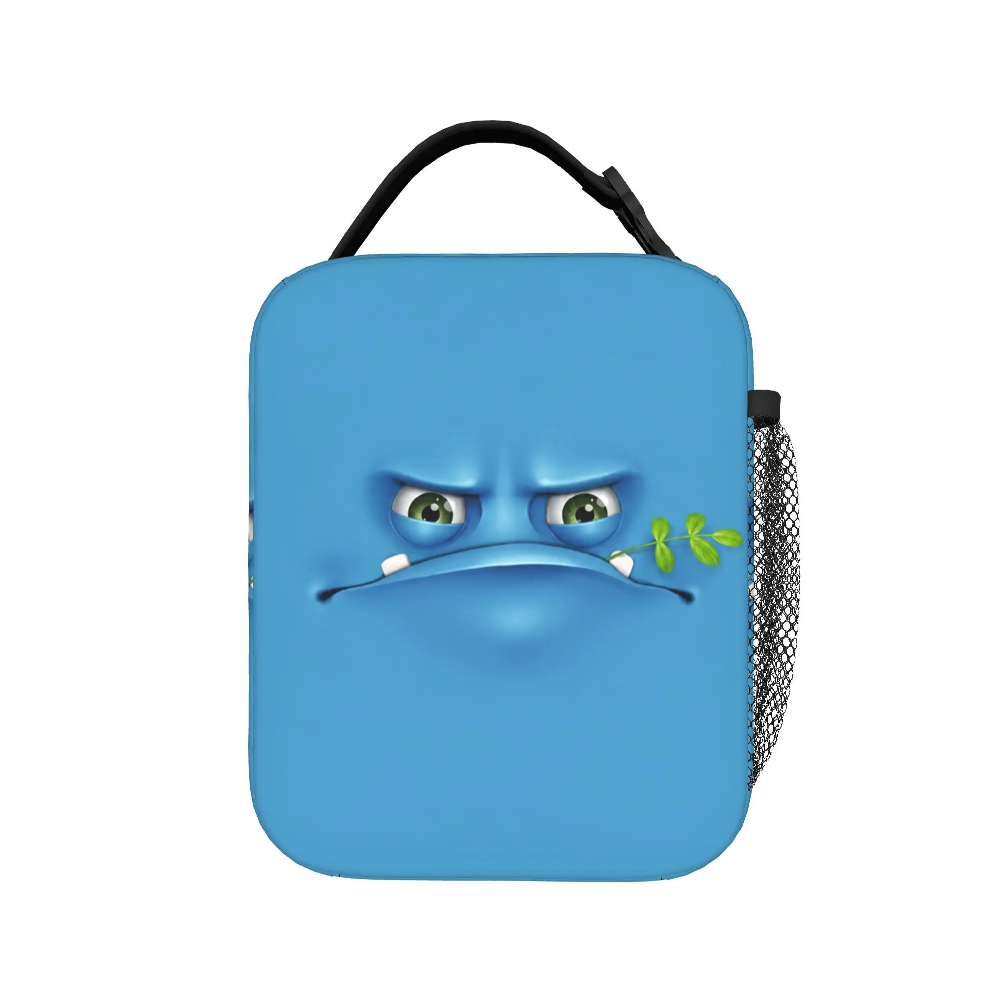 Grumpy Monster Funny Angry Expression Cartoon Insulated Lunch Bag Cooler Bag Reusable,Lunch Container Lunch Box Tote School