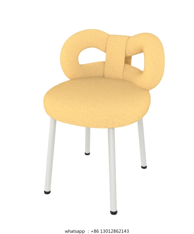 

Simple bedroom backrest fairy makeup chair stool bow dressing table stool