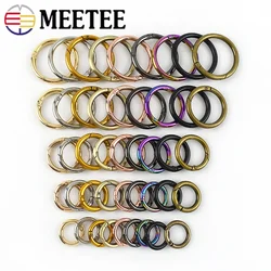 10Pcs 7/10/12/15/20/25/32/38/50mm Metal Spring O Ring Clasp for Bag Strap Trigger Buckles Loops DIY Snap Clip Hooks Accessories