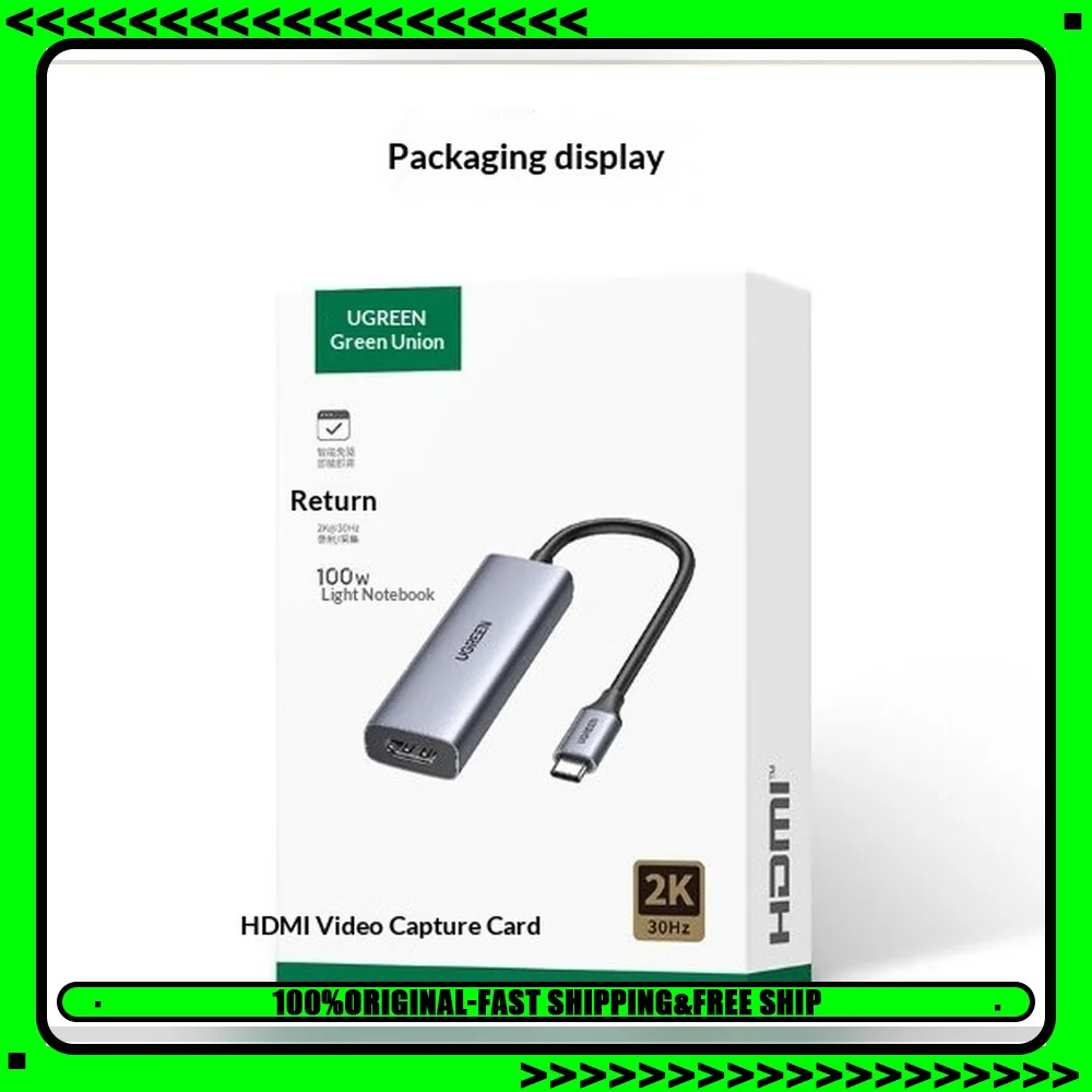 UGREEN UG303 35866 HDMI Video Capture Card 4K Input USB C Streaming Recorder with PD Charging for Live Streaming