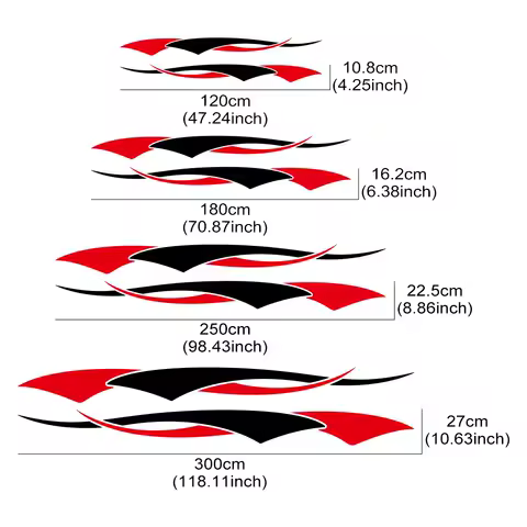 Car Stripes Decor Sticker Universal for Vehicle Boat RV Campervan Caravan Motorhome Truck Trailer Camper Van Auto Tuning Decal