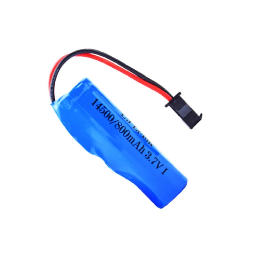 For JJRC C2 D828 RC Car Parts 14500 SM-2P 3.7v 800mah Lipo Battery charger set For RC Stunt Dump Car Battery Toys Accessories