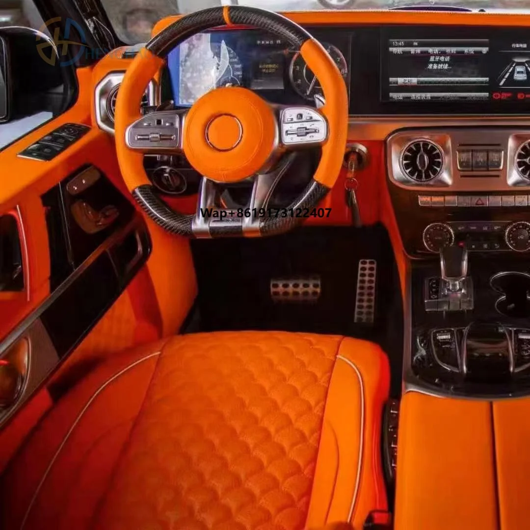 طقم تجميل السيارة الداخلي لمجموعة ترقية السيارة الداخلية G Wagon G Class 2002-2018 W463 إلى W464 G63 B-Brabus Style #1