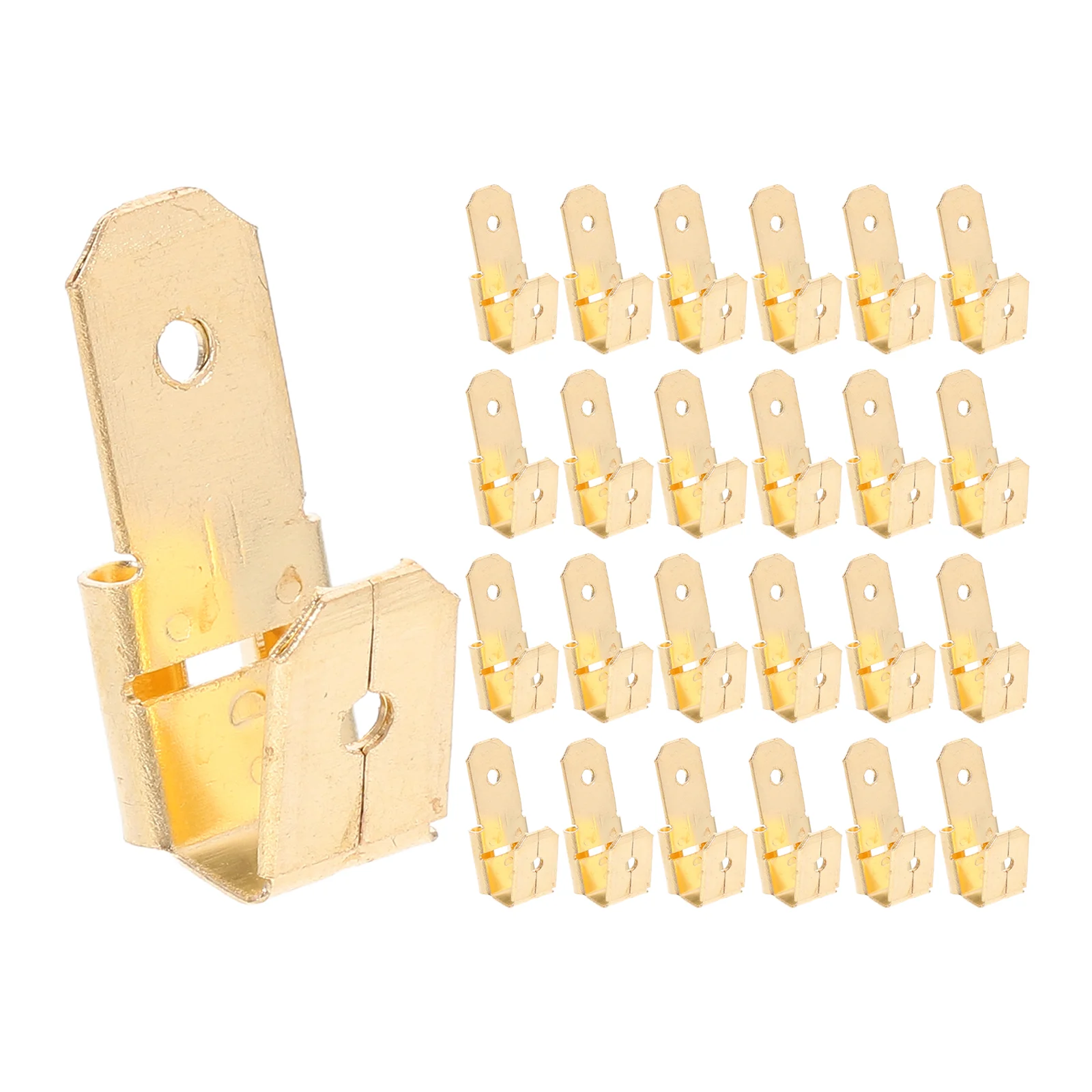 

25 Pcs Cable Connector Terminal Coaxial Wire Connectors Kit Solder Copper Electrical Spade