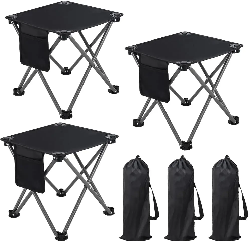 

3 Pack Camping Stool, Camping Foot Stools Portable Folding Camp Stool with Storage Bag, Folding Stool Suitable for Fishi