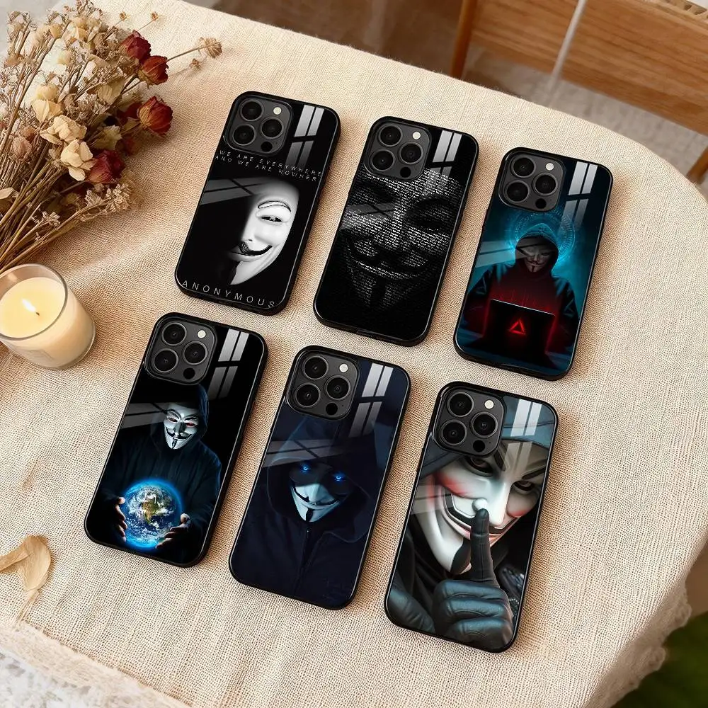 

A-Anonymous Hacker Phone Case For iPhone 17,16,15,14,13,12,Plus,Pro,Max for Magsafe Magnetic Wireless Charging