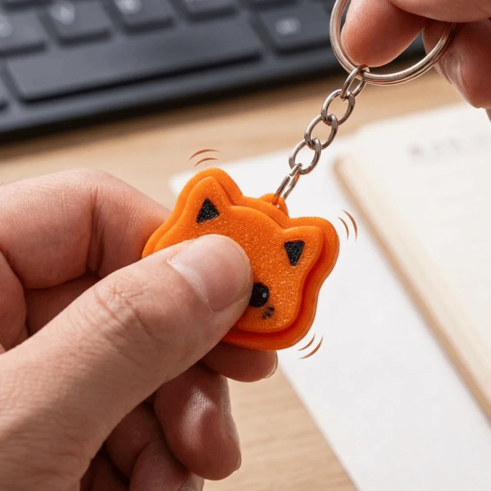 Cute 3D Printing Fidget Lightweight Portable Keychain Pendant Smooth Surface Compact Size Click Press Leisure Time