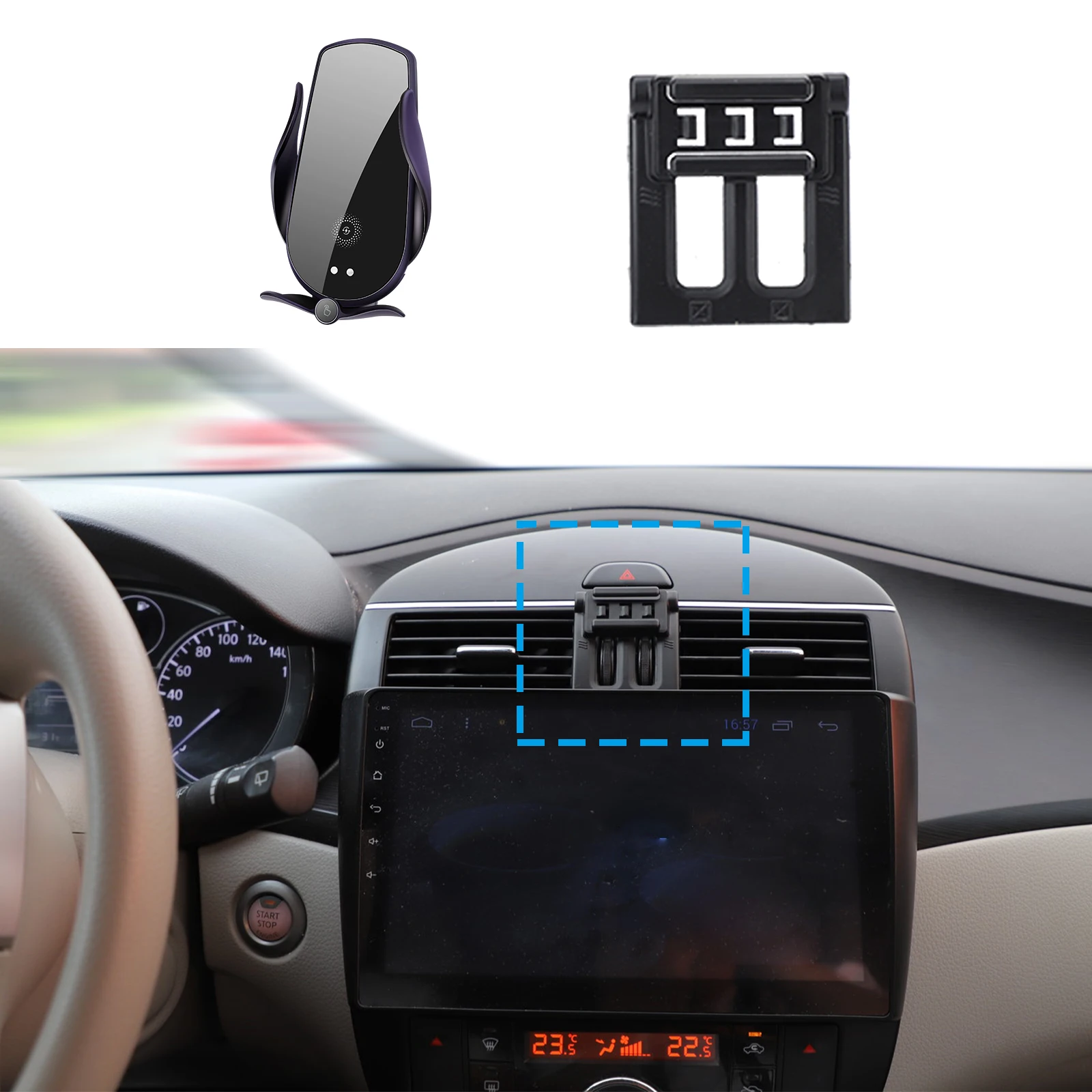 

Car Mobile Phone Holder for Nissan Pulsar Tiida D11 2011-2016 2017-2021 2022-2024 GPS Bracket Navigation Accessories Stand Auto
