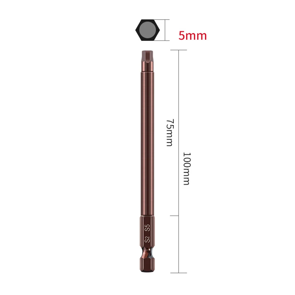 Puntas de destornillador Vástago hexagonal de acero de aleación elaboradas con acero de aleación de alta calidad Características Puntas magnéticas para una sujeción segura