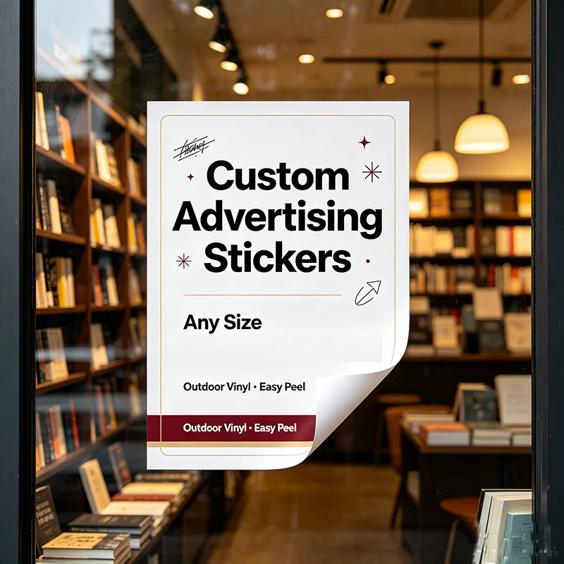 Customized Stickers  Vinyl Decals Weather Resistant Self-Stick Transparency Store   Discount Promotion &  Business Activities