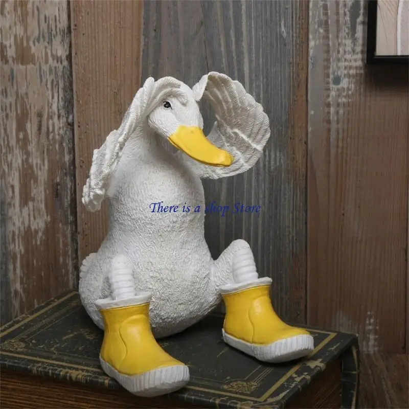 

D0AD Carton Resins Duck с скульптурой для ботинок для газонных патио