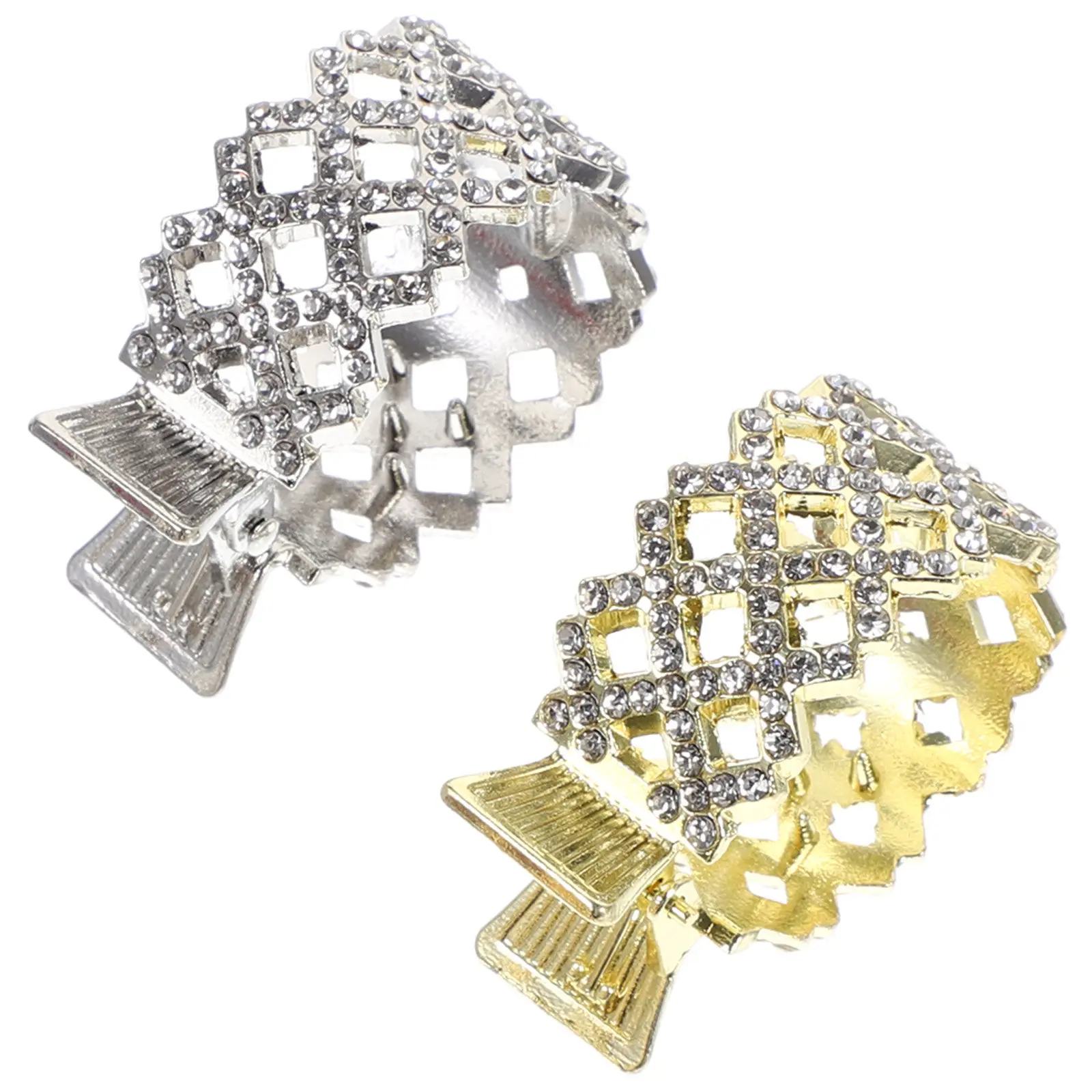 

2Pcs Rhinestone Hair Clips Small Claw Clips for Women Metal Decorative Hair Accessories for Birthday Party and Daily Wear