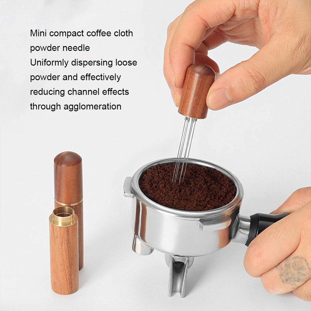 Aço Inoxidável Café Em Pó Tamper, Espresso Powder Agitador, Distribuidor Leveler Tools, Cafe Agitando, Barista Acessórios, 5Pcs