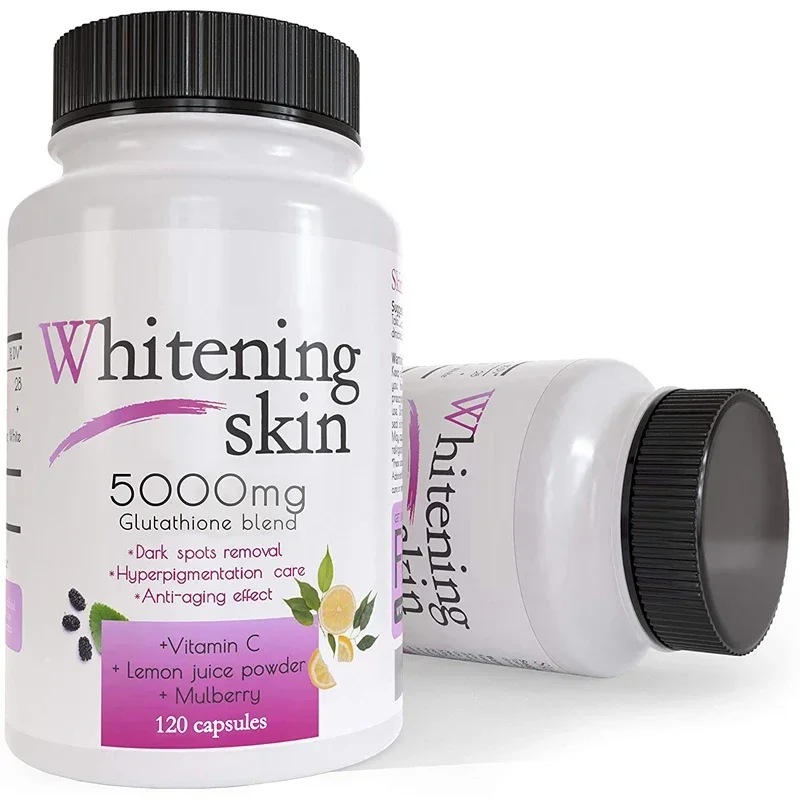 5000mg Glutathione Whitening Capsules effectively counteract skin antioxidant anticellular aging brighten skin