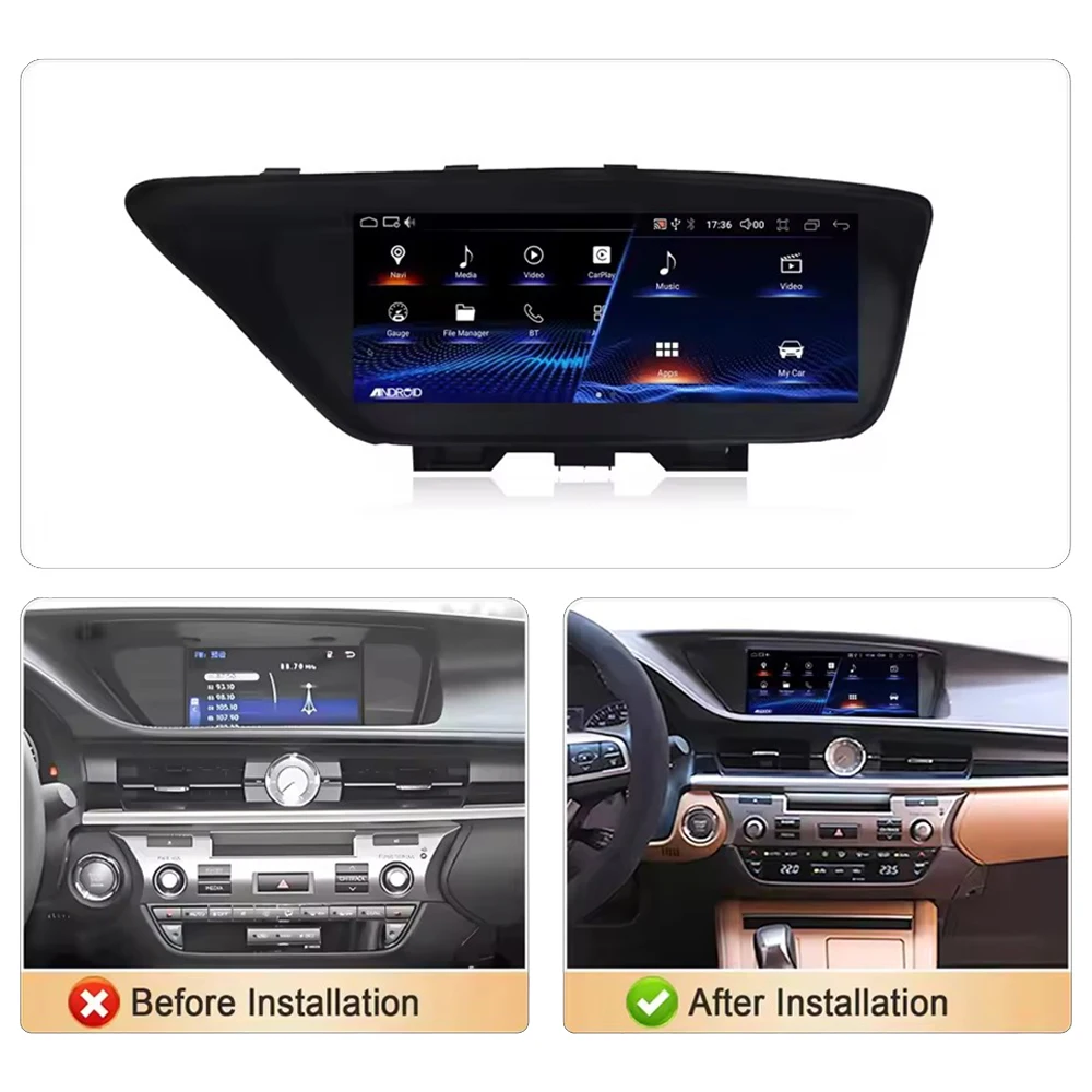 10.25 Android 15 For Lexus Es240 Es250 Es350 Es 300H 2013 - 2017 Car Radio Multimedia GPS Navigation Wireless BT Carplay 4G GPS