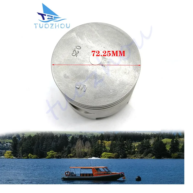 

Piston and Piston Ring Set (0.25Mm O/s) For Yamaha 2 stroke Outboard Motor 25HP 30HP 61N-11635-00 61N-11635-00-00 61N-11635