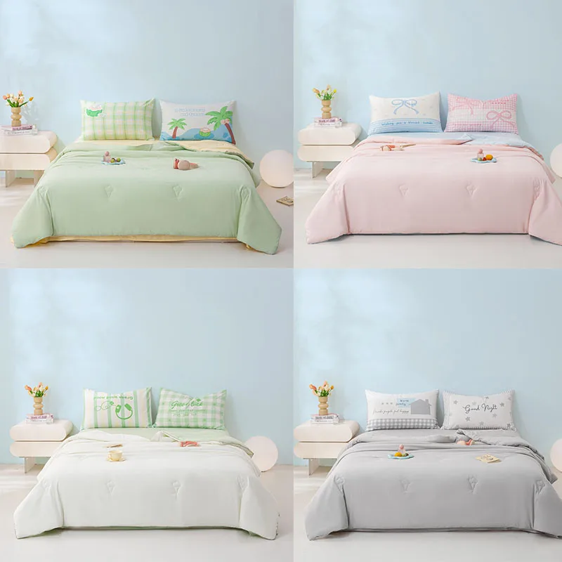 

2025 New Summer Thin Quilt Comforter Soft Air Conditioning Four-season Quilt/Duvet/Blanket Bed Duvets 150 /200 Single Bed Quilt