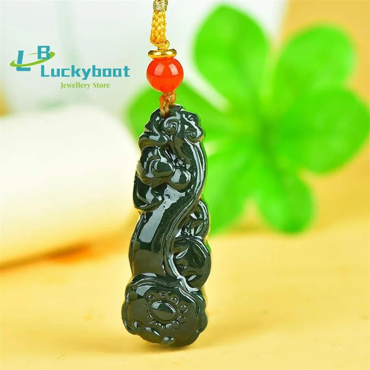 Natural Hetian Qingyu Fulu Ruyi Pendant Simple and Generous Personality Exquisite Fashion Versatile for Men and Women