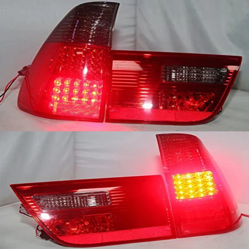 For BMW X5 E53 LED Tail Light Back Lamps 1998-2006 Year Red Black