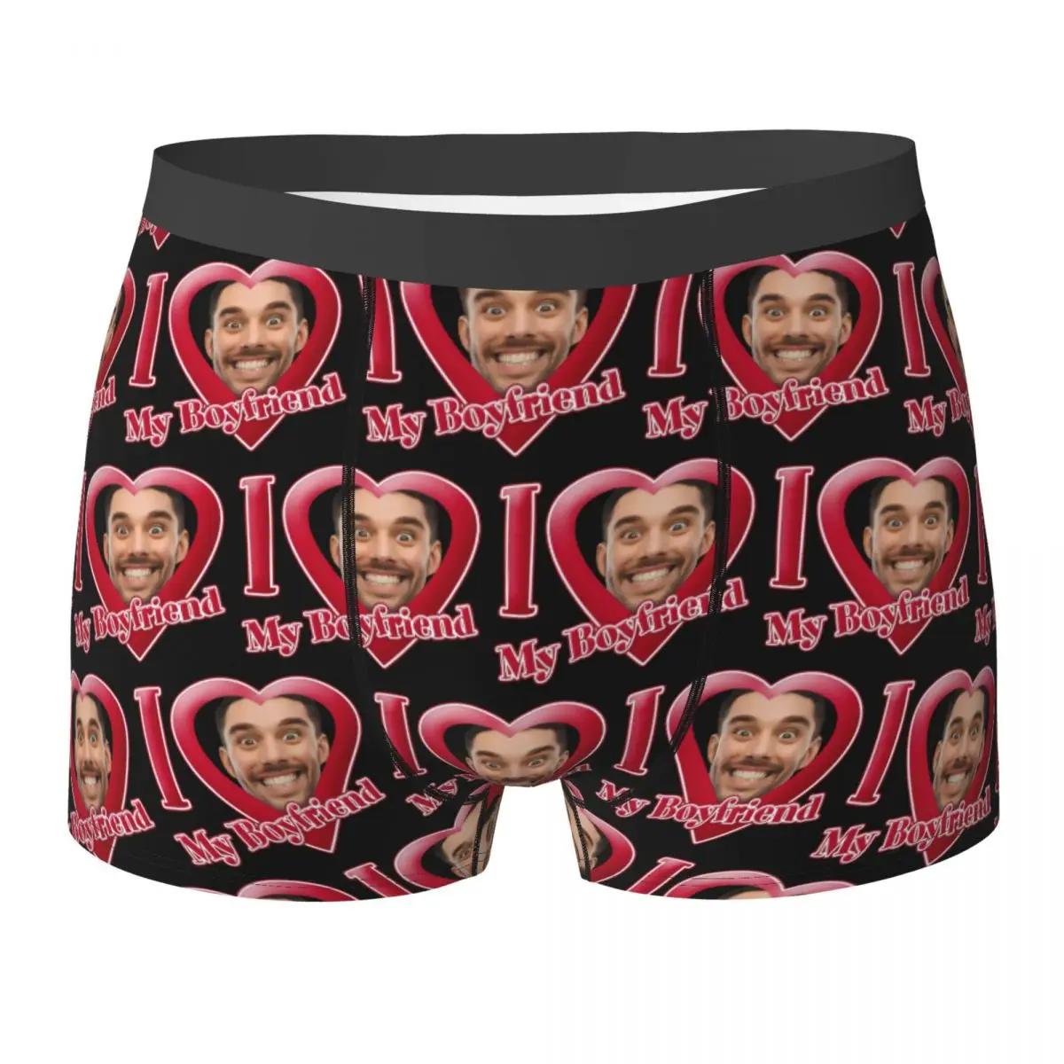 

Шорты-боксеры I Love Boyfriend Face для Homme с 3D принтом для мужа, подарок для папы, нижнее белье, трусы, дышащие трусы