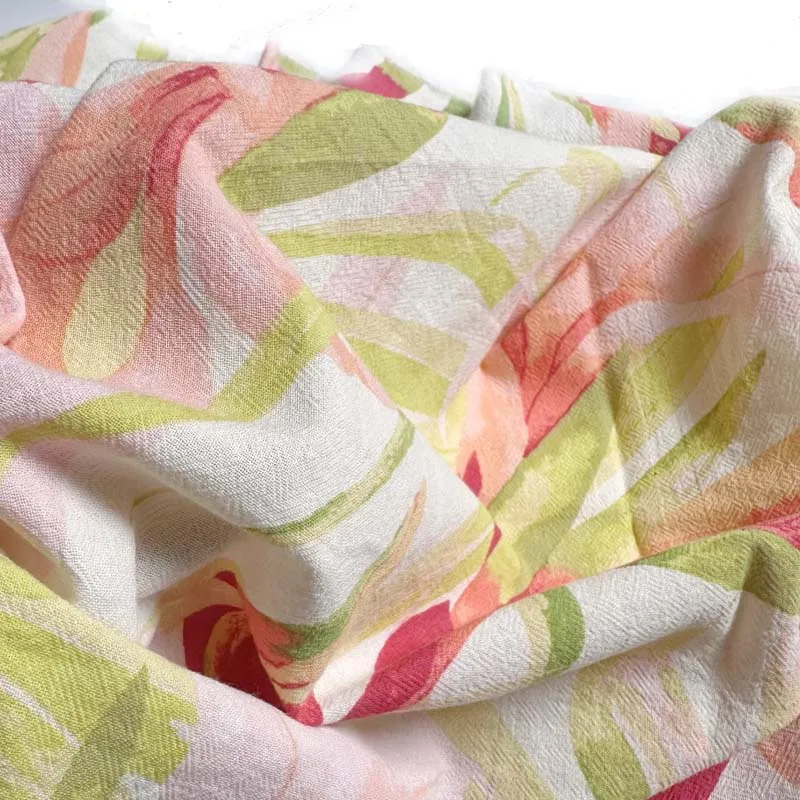 

100% чесаная хлопчатобумажная ткань, белая, яркая, светло-желтая, зеленая, с цветочным принтом, тонкая, для летнего платья, рубашки, блузки, юбки, ремесла