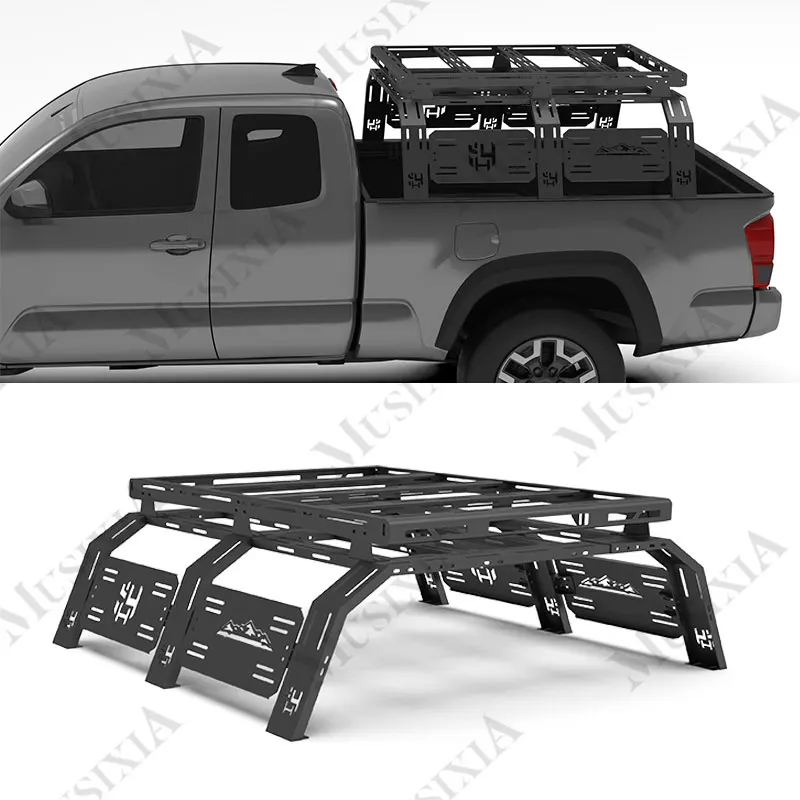 4x4 Accessories Roof Racks Universal Truck Bed Mounted Roll Bar Bucket Off-Road Bed Racks for Pickup
