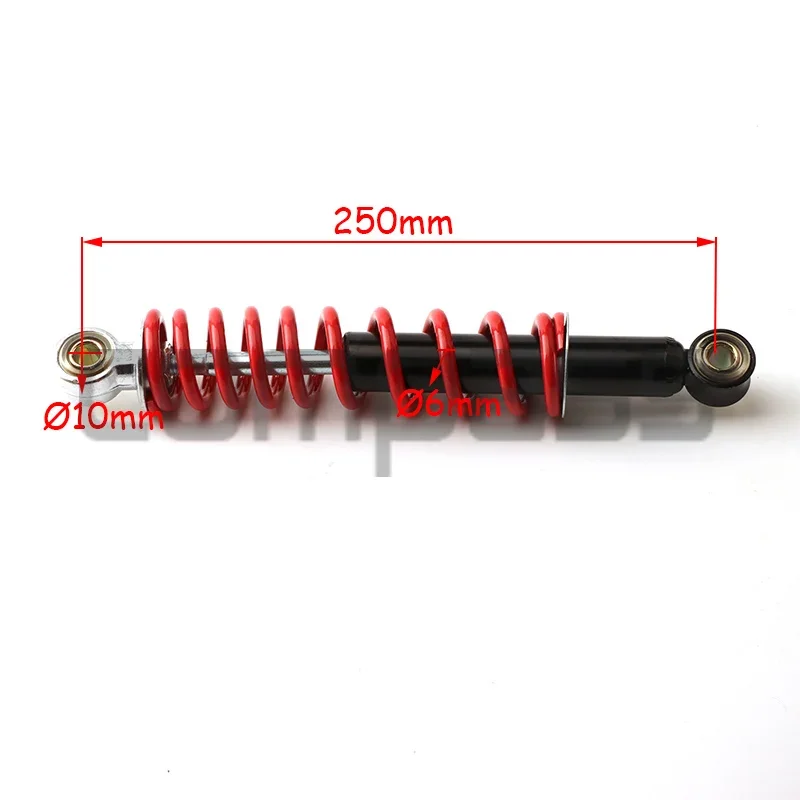 250mm Rear Suspension Shock Absorber Fit for China 50cc 90cc 70cc 125cc Kids Mini ATV Quad Bike Go Kart Scooter Golf Cart Parts