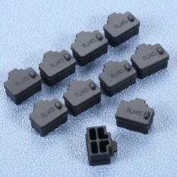 10pcs Ethernet Hub Port RJ45 Anti Dust Cover Cap Protector Plug RJ45 Dust Plug for Laptop/ Computer/ Router RJ45 Connector