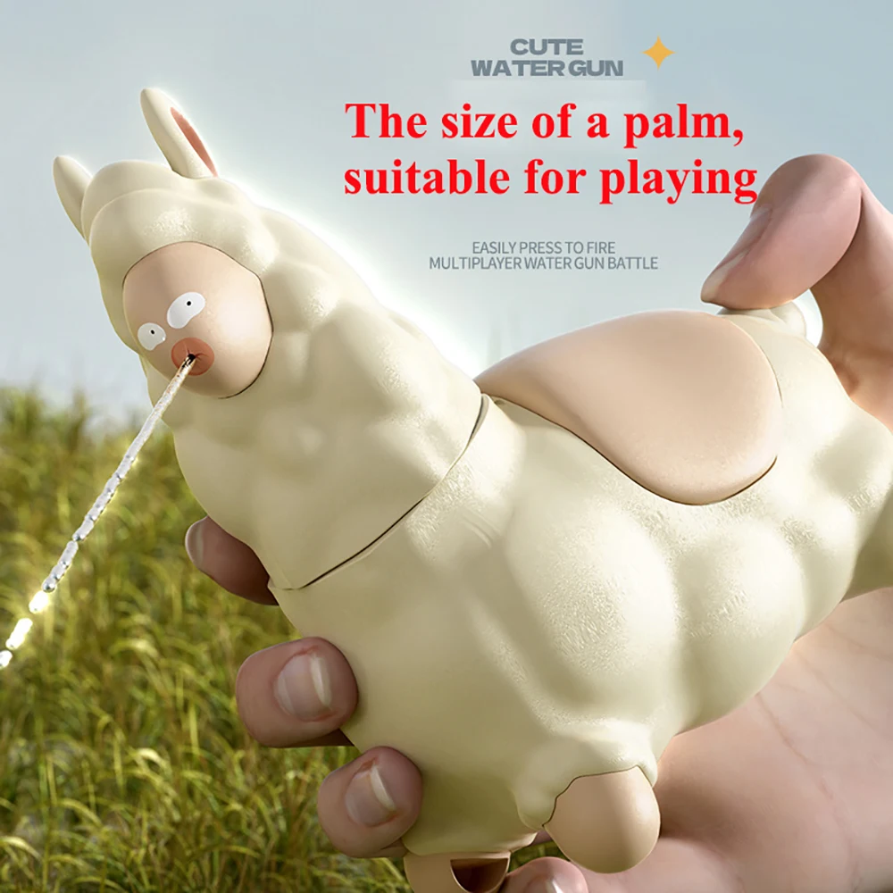 1pc Children Cute Creative Alpaca Spray Water Gun Toys Summer Beach Pools Cartoon Sprinkling Water Toys For Kids Boys And Girls