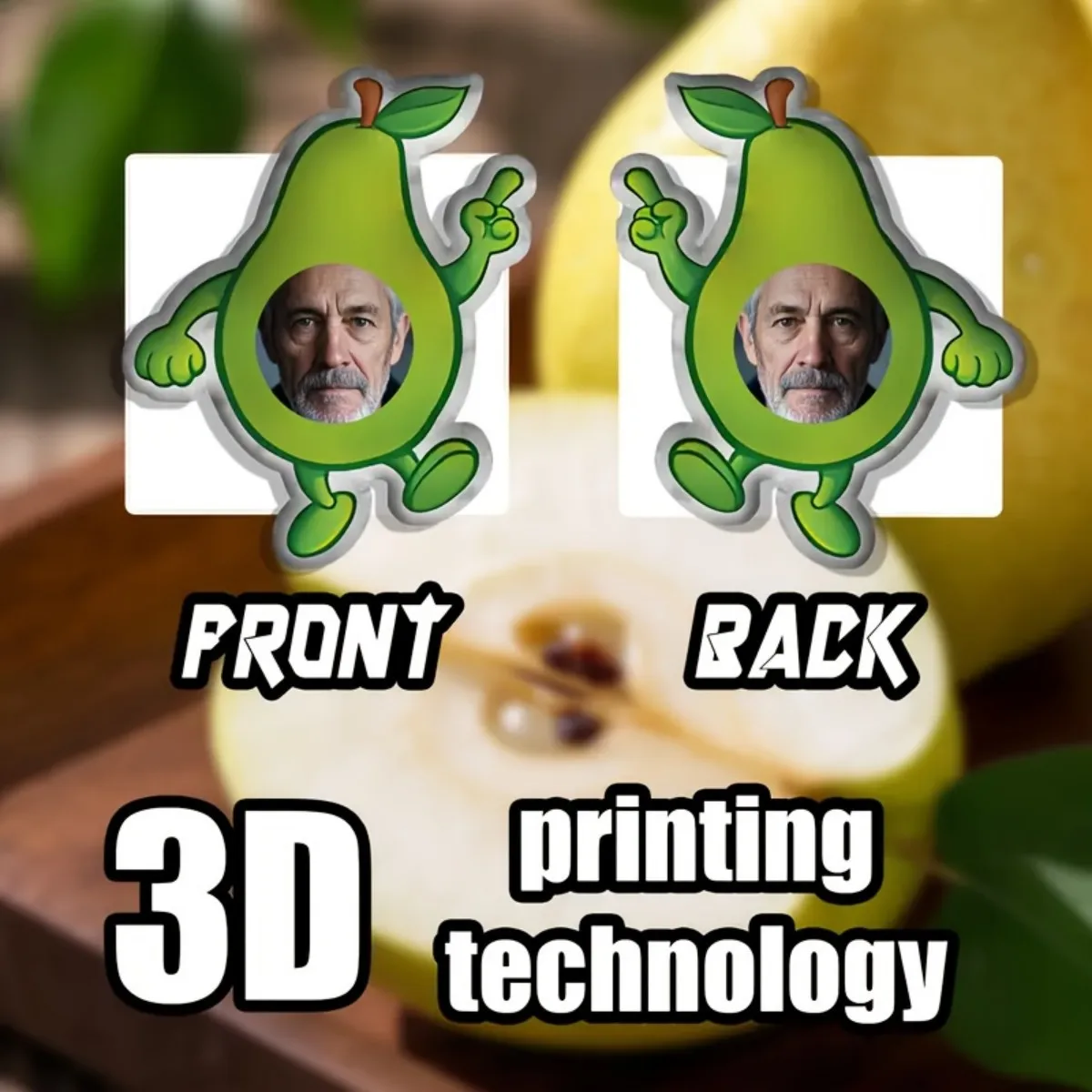 وسادة قطيفة منزلية مخصصة للصور - هدية مخصصة على شكل كمثرى مع صورتك، هدية يجب اقتناؤها لأعياد الميلاد #5