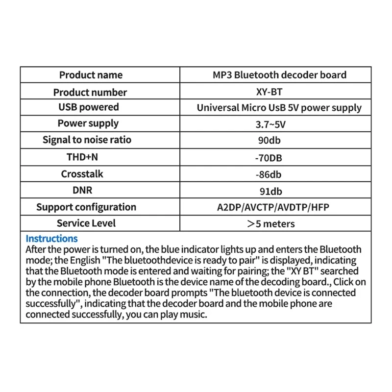 Carte récepteur audio Bluetooth, décodeur MP3 sans perte, technologie de musique stéréo sans fil, 3.7-5V, XYrer T-Mini, nouveau, 20 pièces