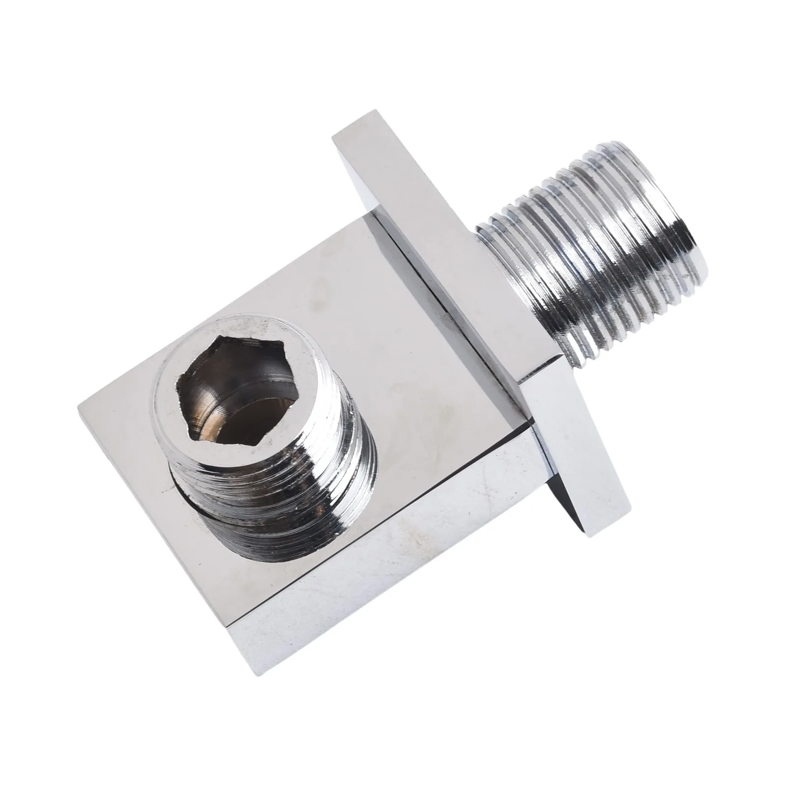 Shower Hose Connector G1 2in Wear-resistant Easy Installation Electroplated Silver For Hand-held Shower Nozzles