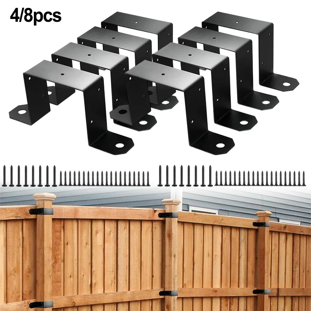 

Build For Strong Fences with 4x4 Heavy Duty Post Brackets Includes 4 U Brackets and Screws for Effective Support