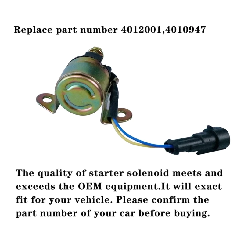 Starter Solenoid Relay Copper Coil Stable Performance for Polaris 4012001 4010947 Sportsman 570 900 Ranger5 Vehicles DropShip