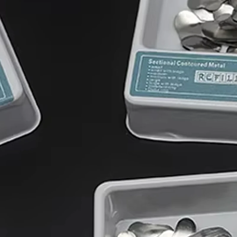 

100Pcs/Box Dental Contoured Matrices Kit Sectional Matrix Bands with Metal Rings Dentistry Orthodontic Tools Matriz Forming