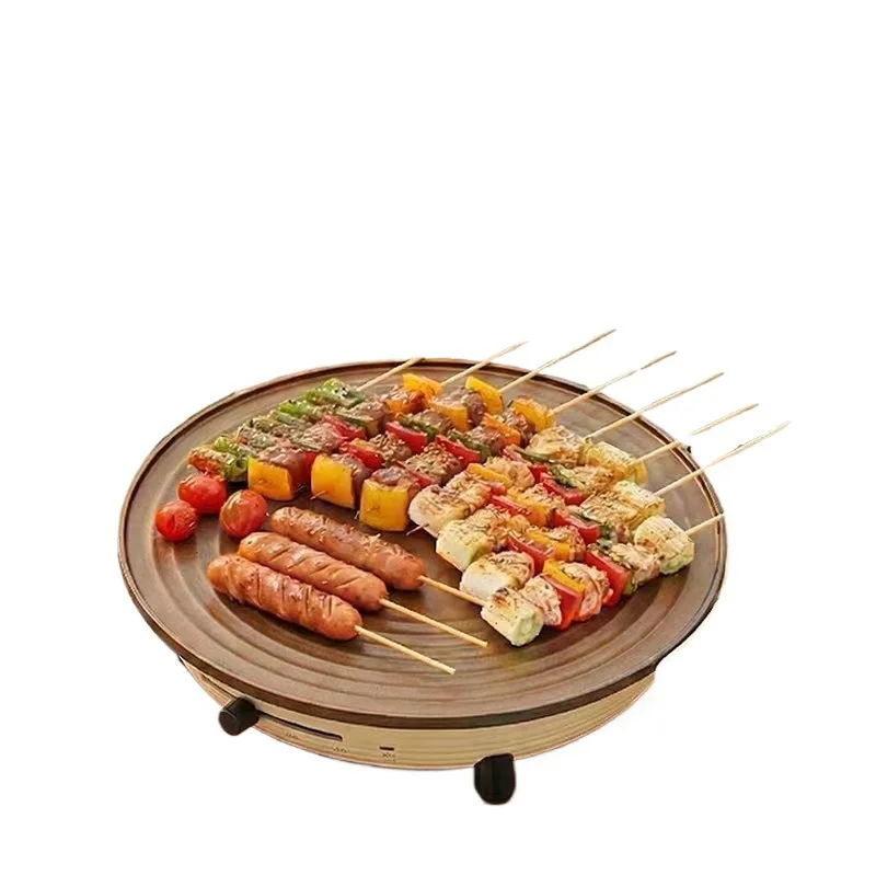 Electric Griddle, Multifunctional Smokeless Non-Stick Maifan Stone Grill, BBQ, 1500W Electric Hot Plate for Home Cooking