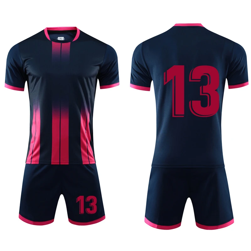 Diy Men Soccer Jersey Set Uniforms Kits, Jersey Football Kids,Custom Adult Tracksuit Football Shirt Shorts Suit Uniform 3XS-3XL