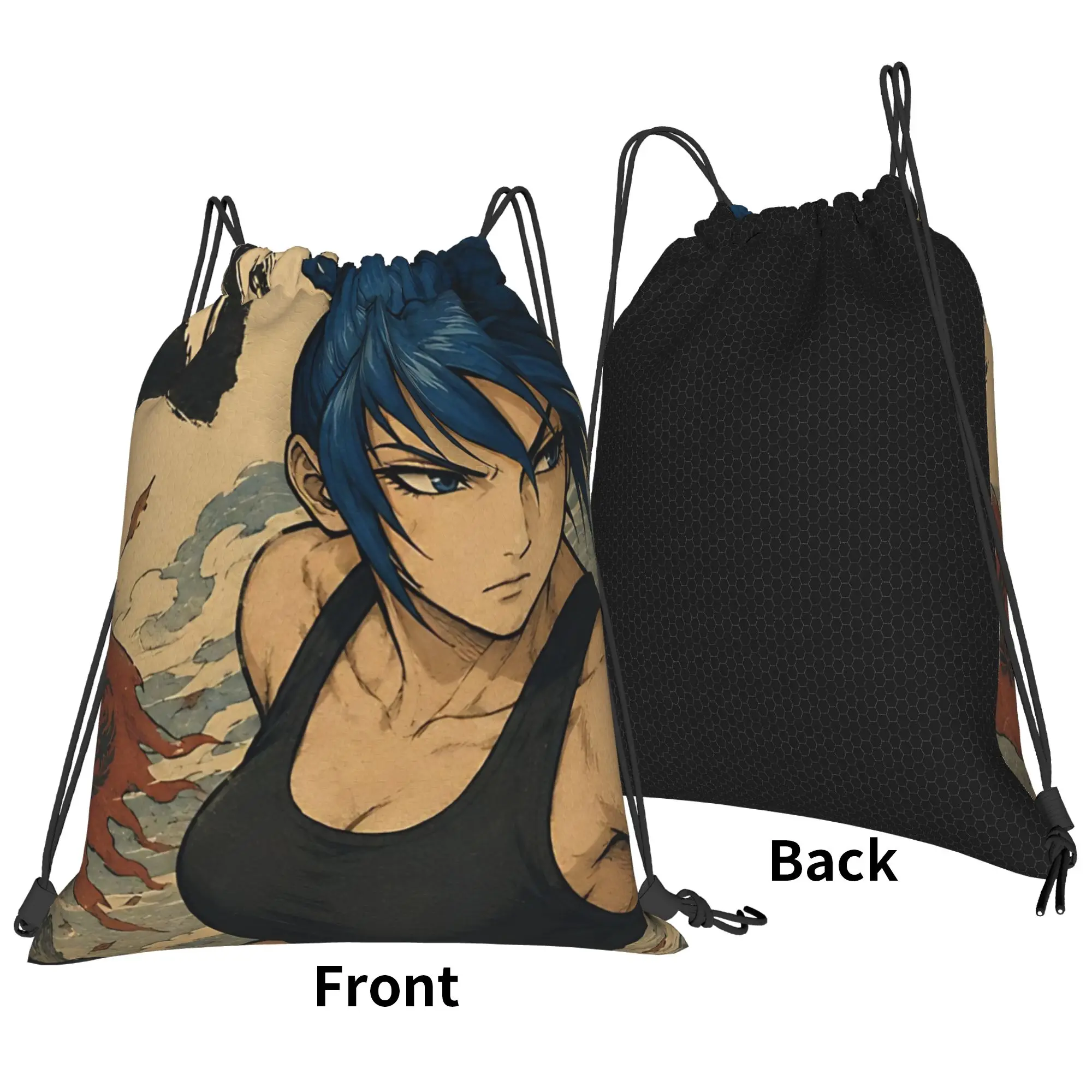 KOF muscular fighter  Portable Sports Riding Gym Drawstring Storage Sporty Backpacks