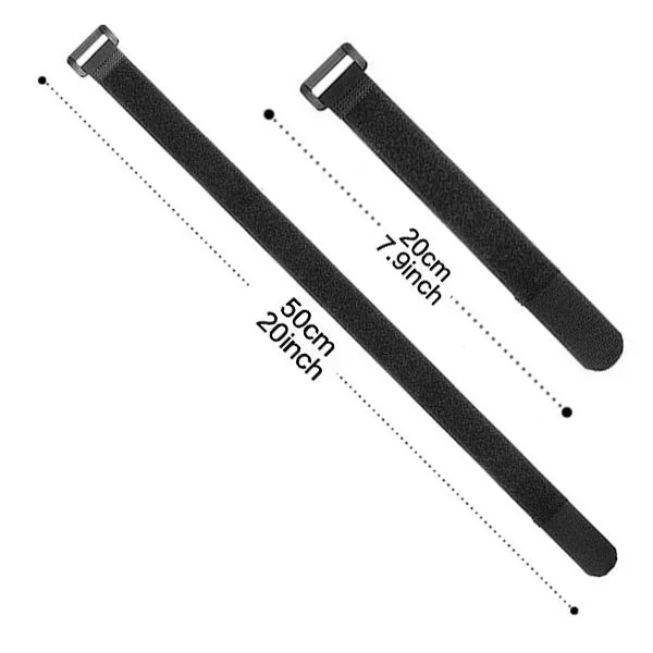 Atacado 10 peças de gancho e laço reutilizáveis fixação durável cabo de nylon correias de fixação laços funcionais, comprimento 20cm, 50cm opcional