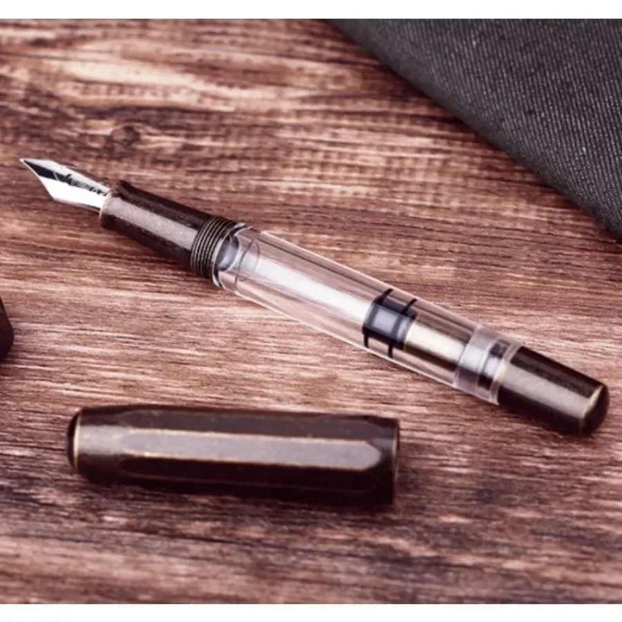 For MOONMAN T1 Handmade Resin Fountain Pen Piston Ink Absorbing High Capacity Aluminum Alloy Pen Holder Ink Storage Pen