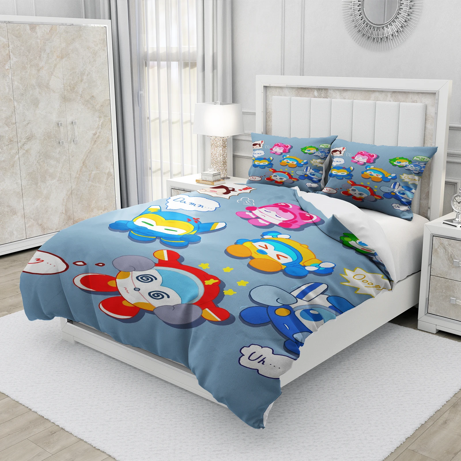 Duvet Cover Sets With Zipper - Комплект постельного белья с изображением мультяшного