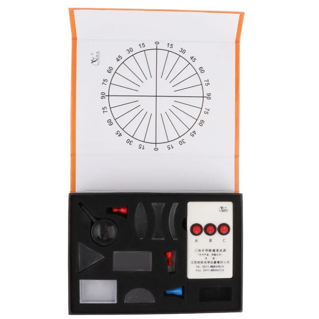 Concave Optical Concave Kit with Set of Instruments for Physical Experiments