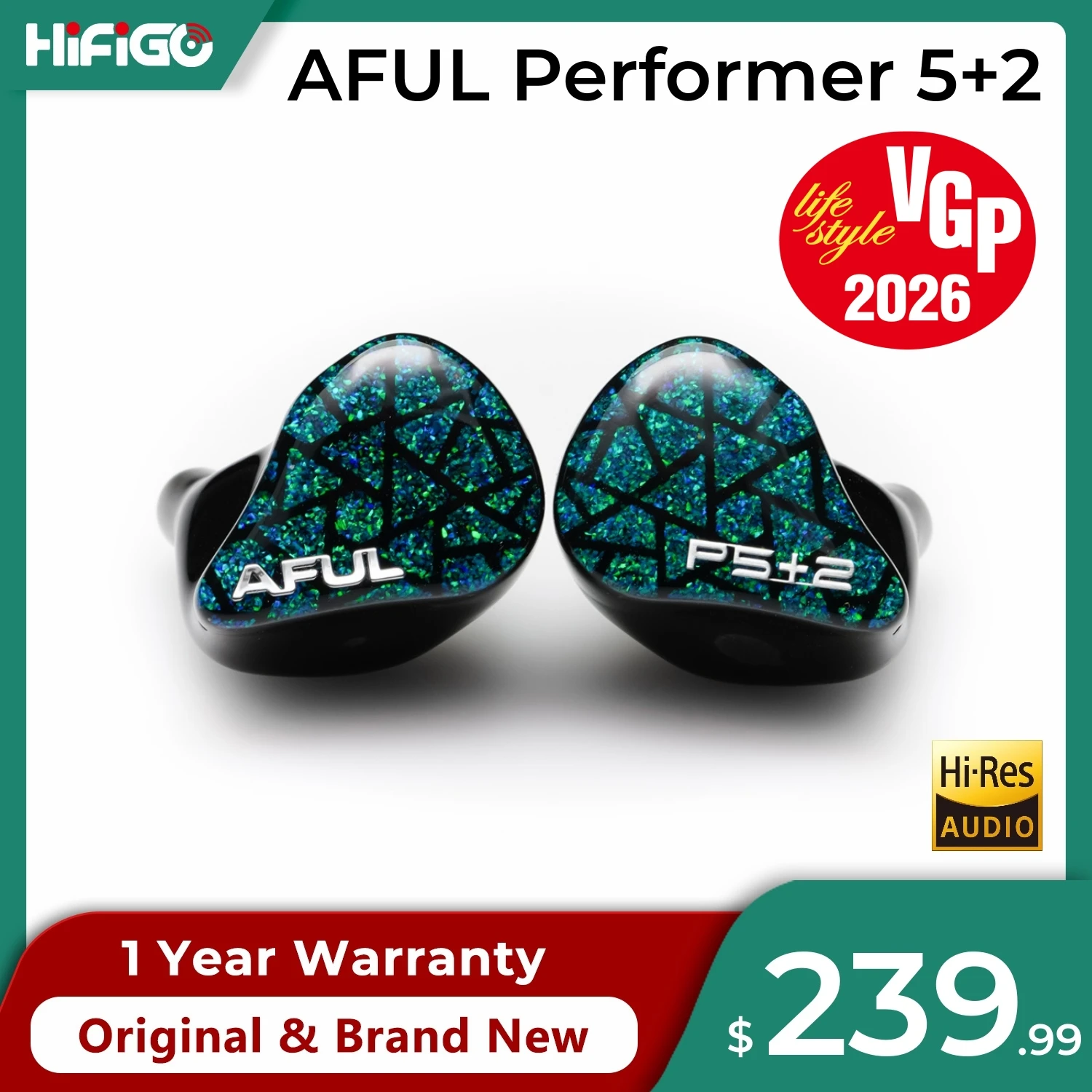 AFUL Performer 5+2 / Performer 7 2DD+4BA+1Micro Planar In Ear Monitor Earphones HiFi Wired Hybrid Headphone Music IEMs| HiFiGo