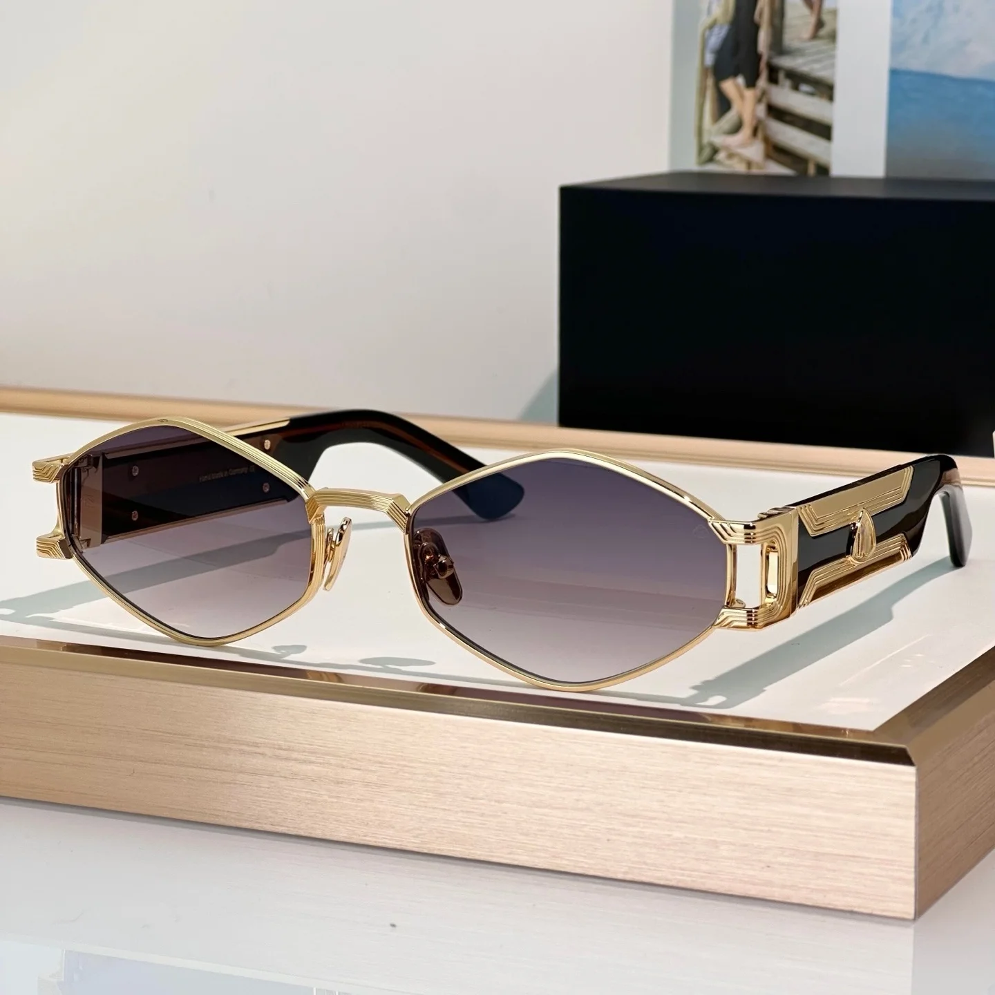 

THE DRIVE II SIZE 53-17 Top Quality Sunglasses for Men and Women Classic Punk Luxury Acetate Titanium Designer Sunglasses Frames