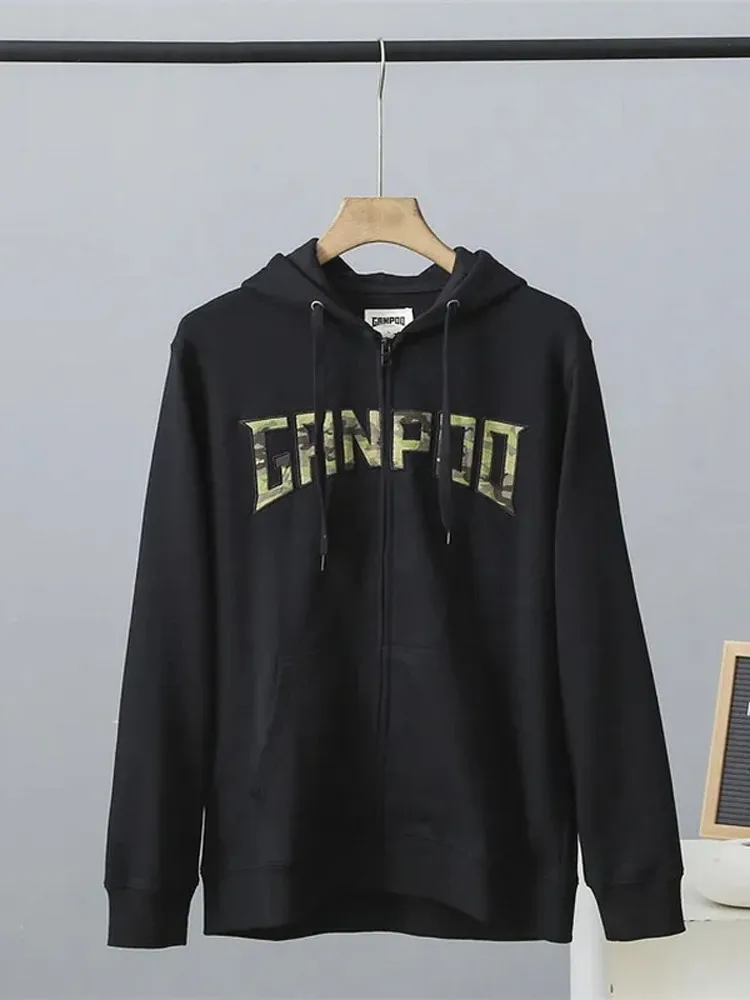 

Мужская свободная толстовка-куртка в американском стиле с камуфляжными вставками, повседневная, городская, дышащая, на молнии, весна-осень