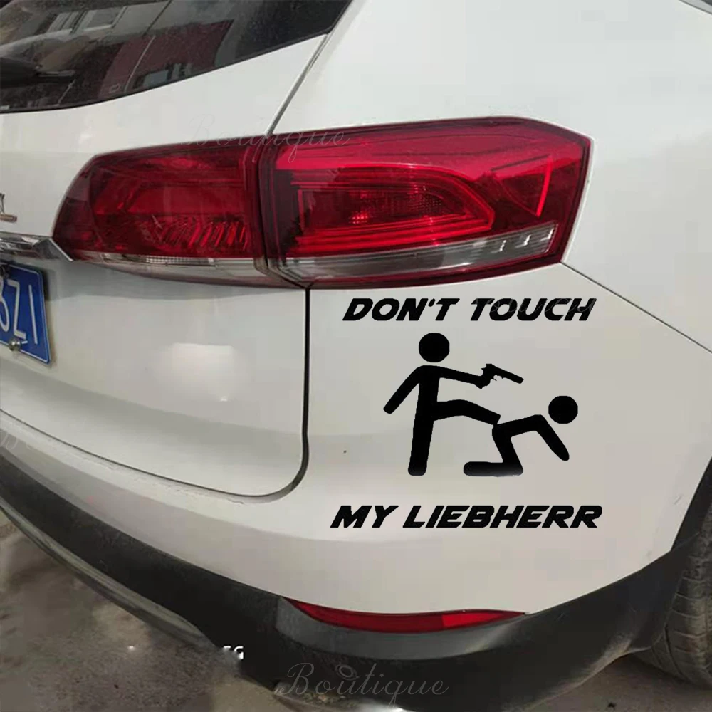 CTCM do not touch my Liebherr compressor camion China edile escawato adsivo waterproof cover scratch car modeling sticker